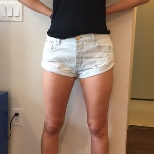 One teaspoon, denim shorts, light wash